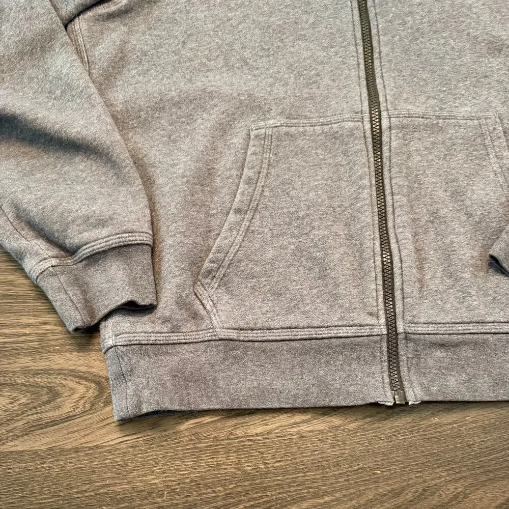 Nike Men’s Large Gray Full Zip Fleece Swoosh Hoodie